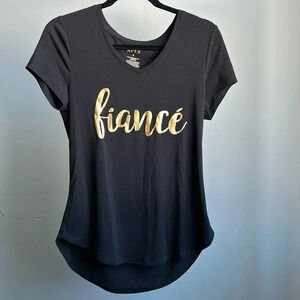 Fiancé T-shirt Black & Gold | Wedding | Bride | Bridal | Bachelorette | Gold